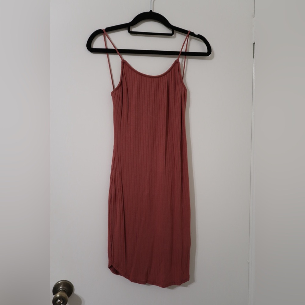 Small sweater mini dress with open back